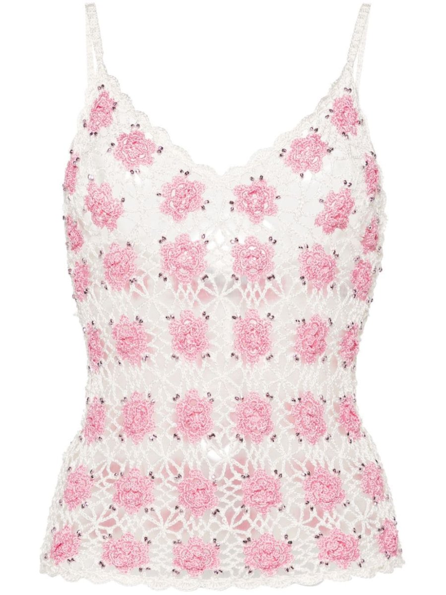 Pearl crochet tank top