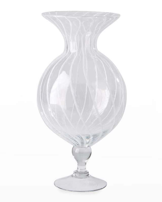 White Stripe Vase