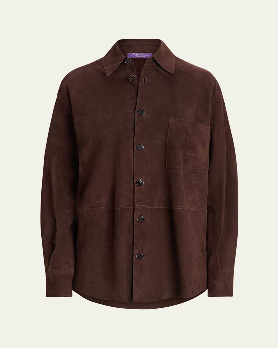 Tyler Suede Button-Front Shirt