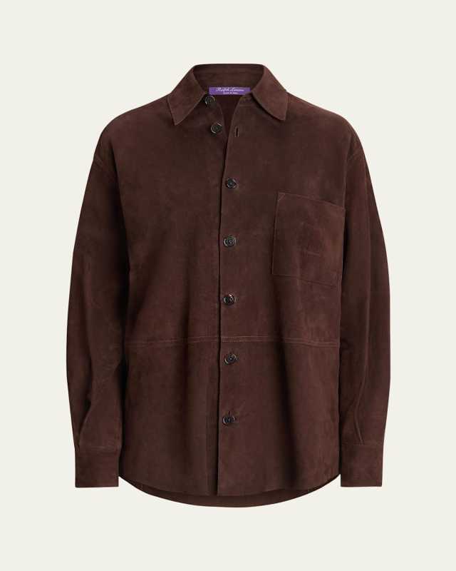 Tyler Suede Button-Front Shirt