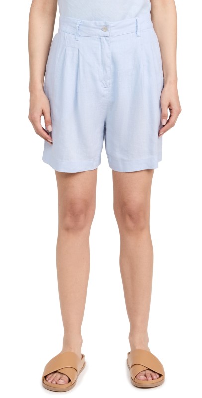 DONNI. The Linen Pleated Shorts Cloud