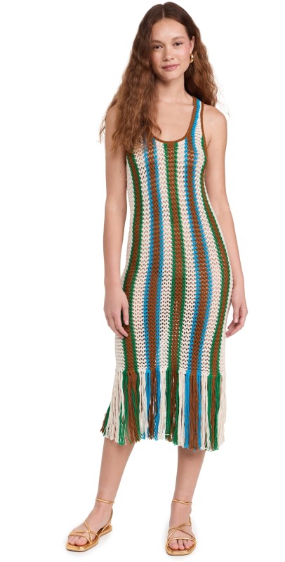 MOTHER The Benefits Dress Bran