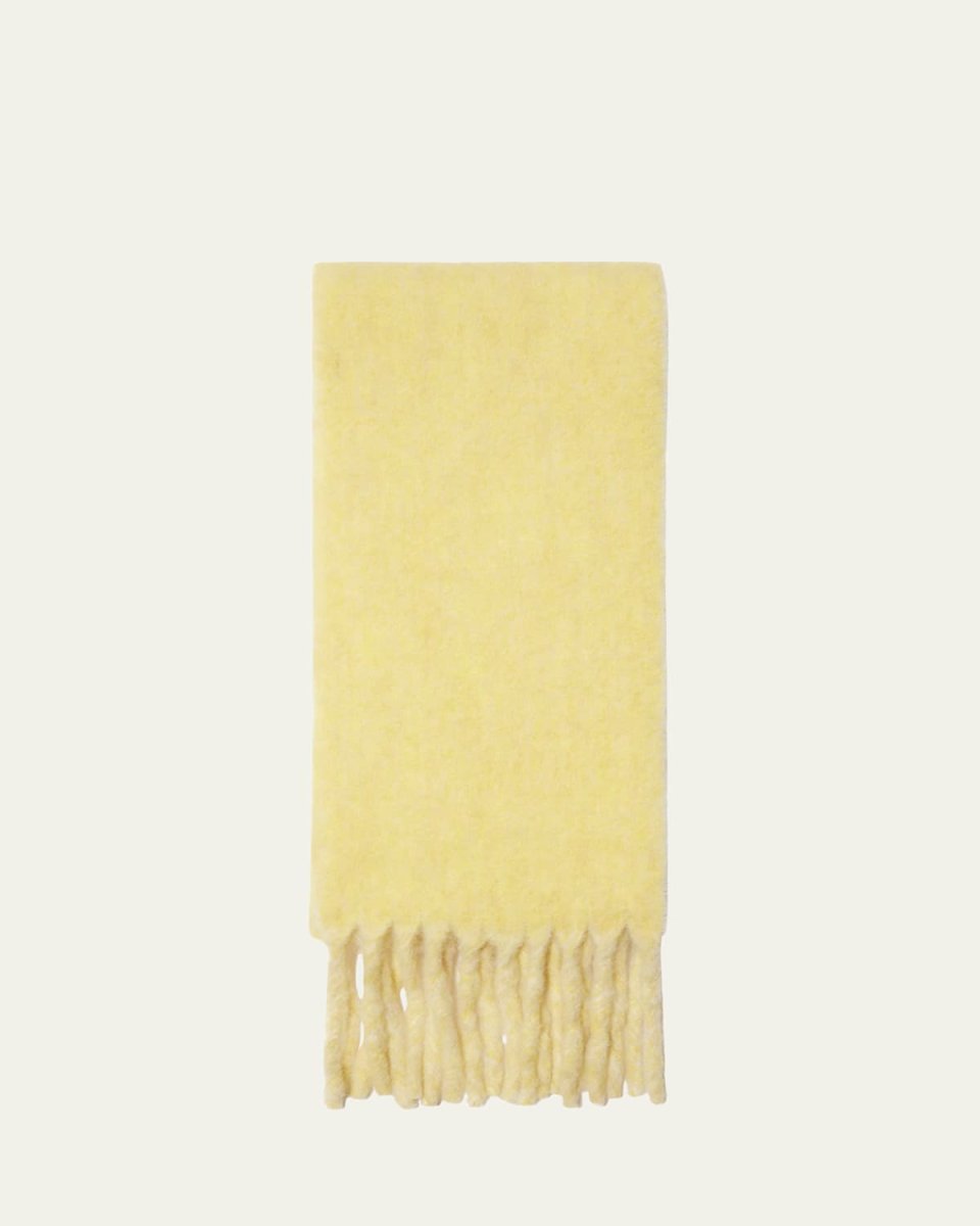 Reversible Fringe Wool Scarf
