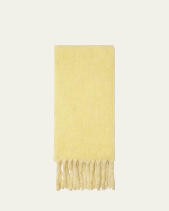 Reversible Fringe Wool Scarf