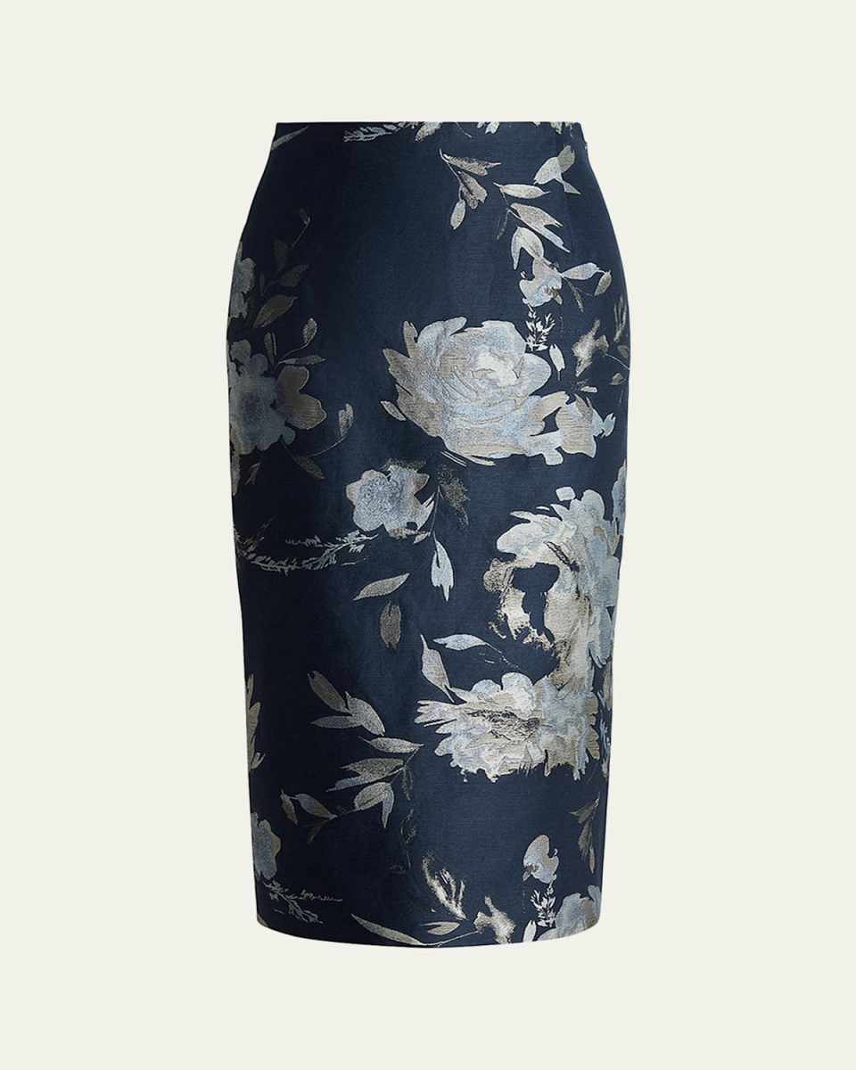 Whitley Floral Jacquard Skirt
