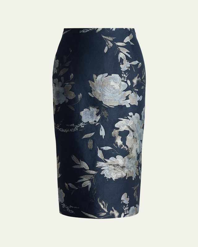 Whitley Floral Jacquard Skirt