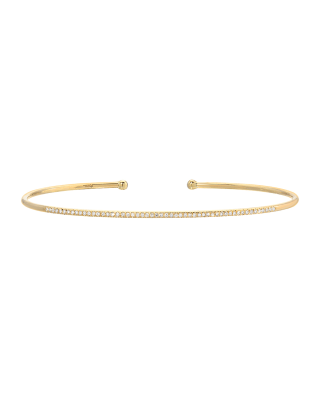 14K Diamond Pave Cuff Bracelet