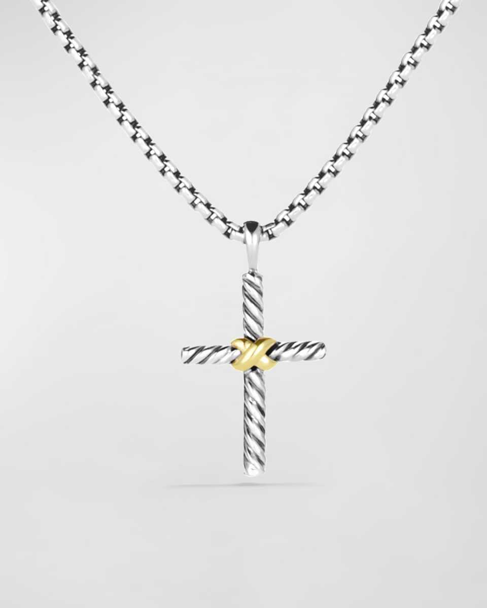 Petite X Cross with Gold on Chain