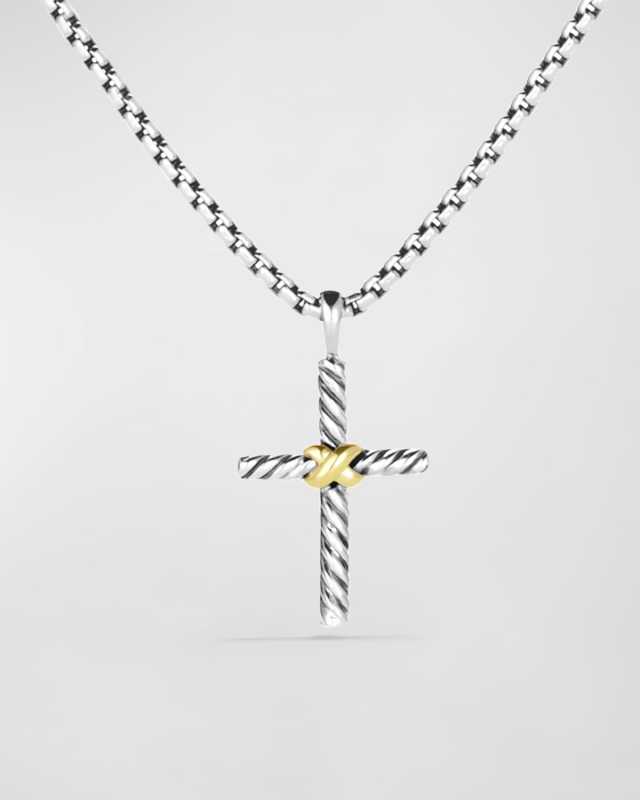 Petite X Cross with Gold on Chain
