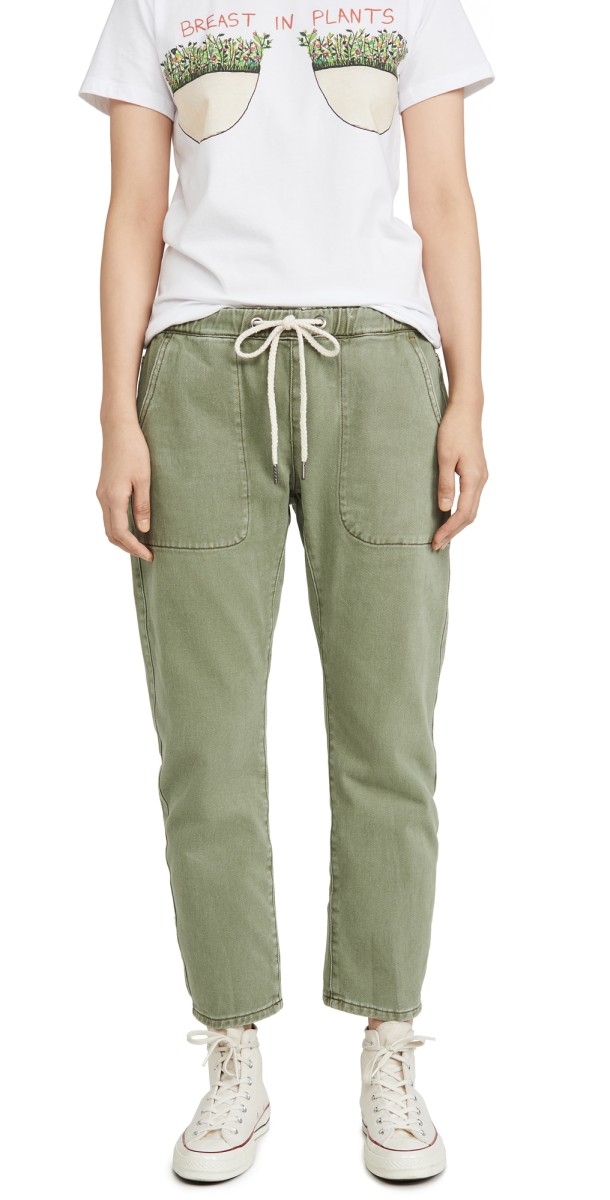 One Teaspoon Shabbies Drawstring Boyfriend Jeans Super Khaki