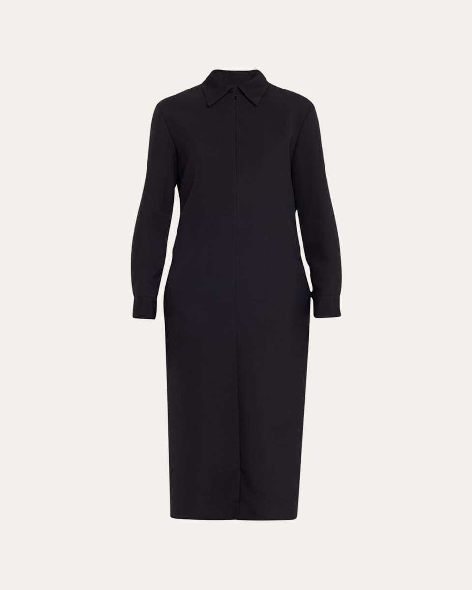Mable Long-Sleeve Maxi Shirtdress