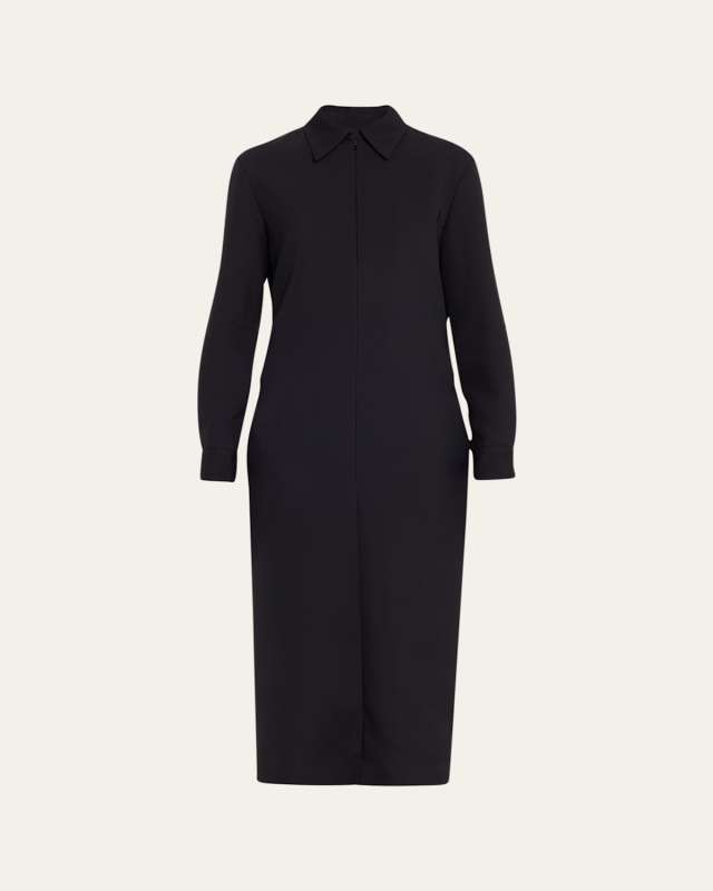 Mable Long-Sleeve Maxi Shirtdress