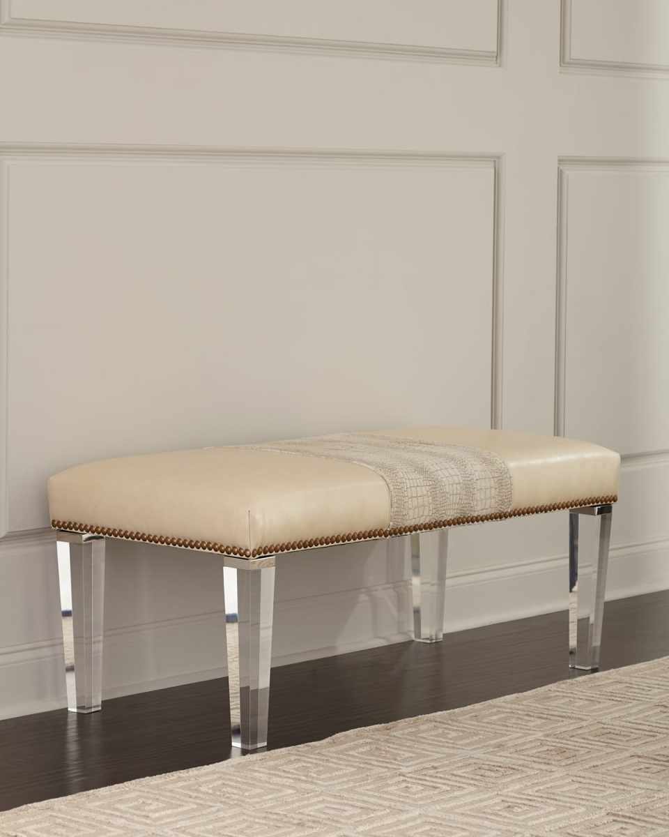 Serendipity Leather Bench 47"