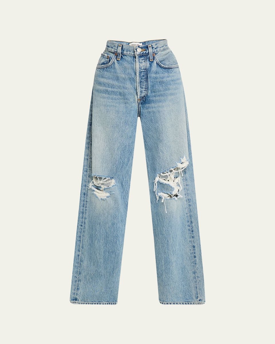 Kelly Distressed Straight Jeans