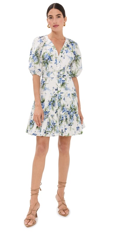 Veronica Beard Dewey Dress Off White Multi