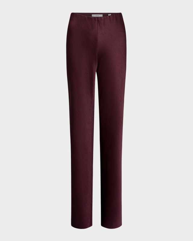 Fluid Bias-Cut Crushed Satin Pants