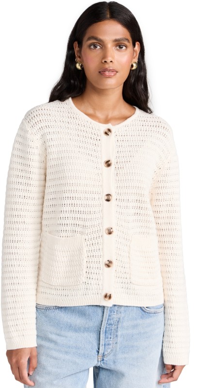 LE JEAN Crochet Sienna Jacket Sand