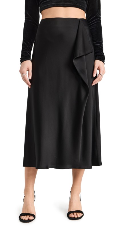 SIMKHAI Blane Midi Skirt Black
