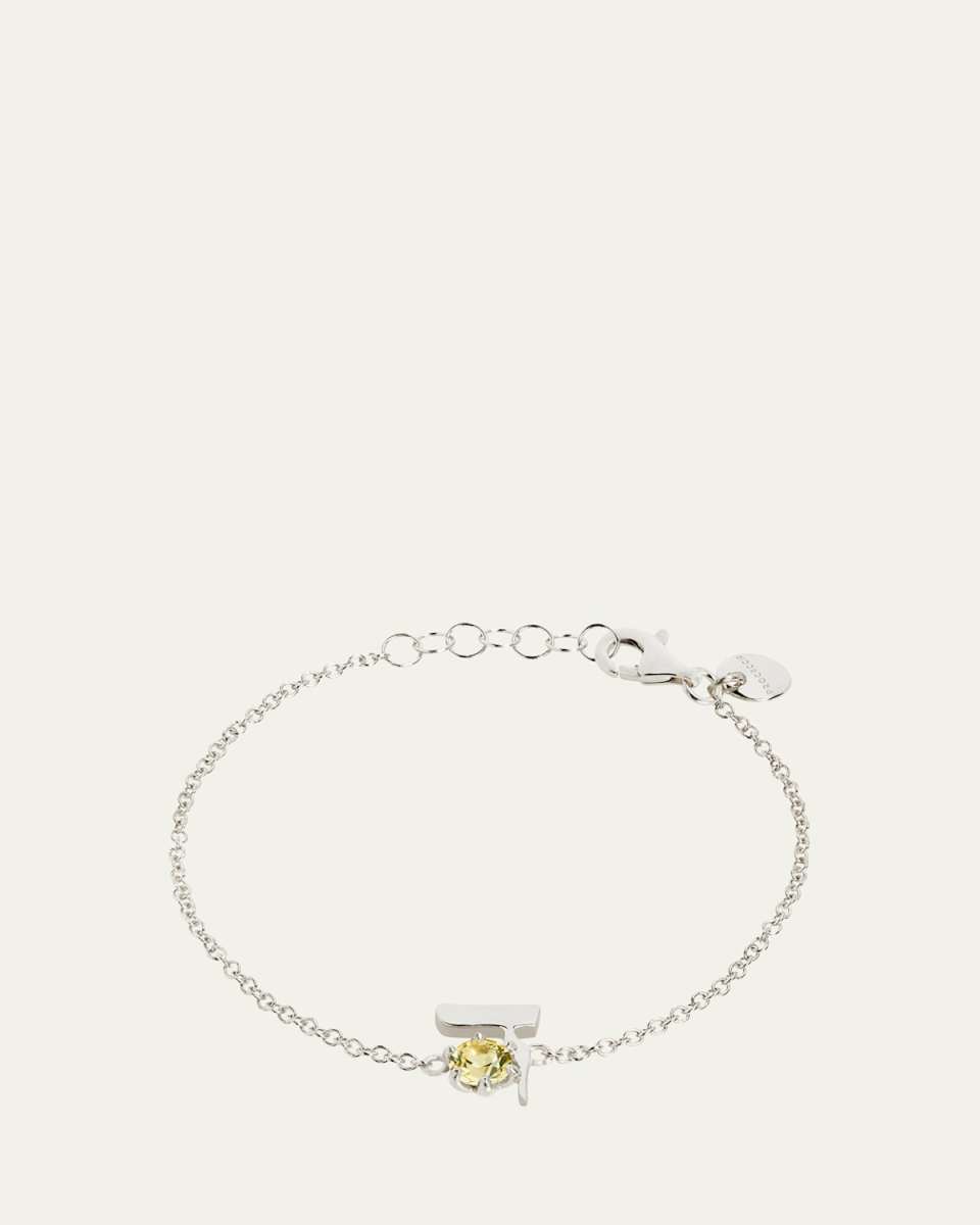 18K Gold Hebrew DALET Initial Bracelet