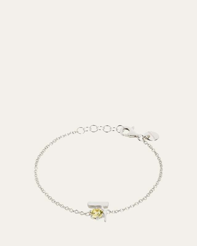 18K Gold Hebrew DALET Initial Bracelet