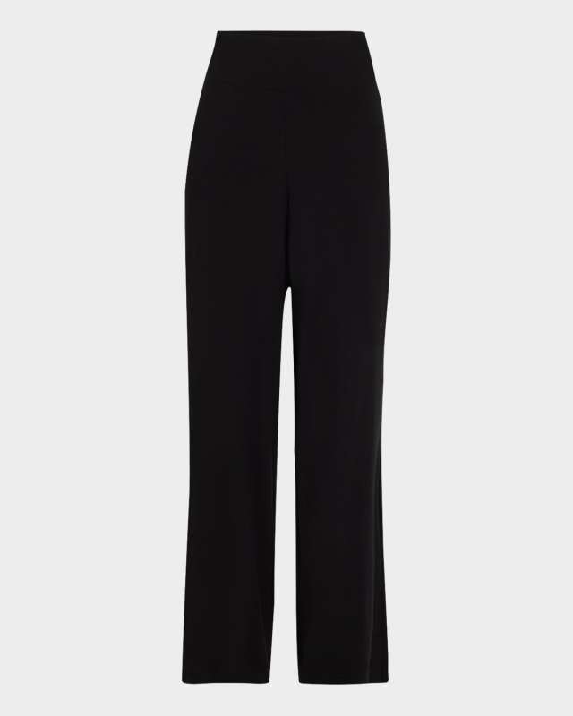 Wide-Leg Stretch Jersey Pants