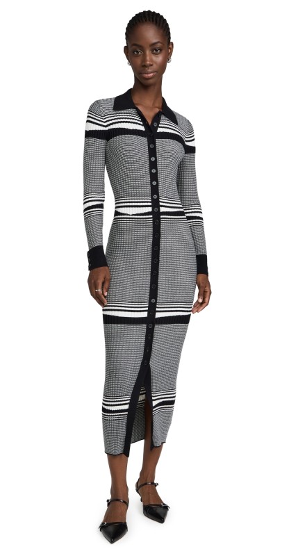 Generation Love Brixton Rib Dress White/Black