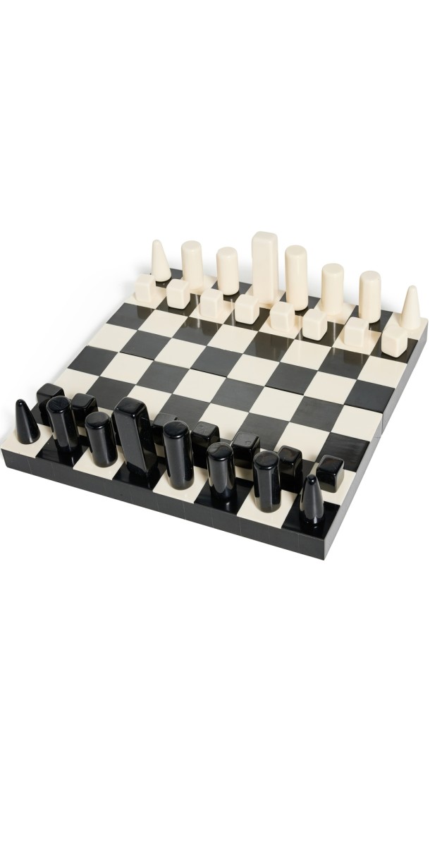 Tizo Design Horn/Bone Chess Set Black/White One Siz