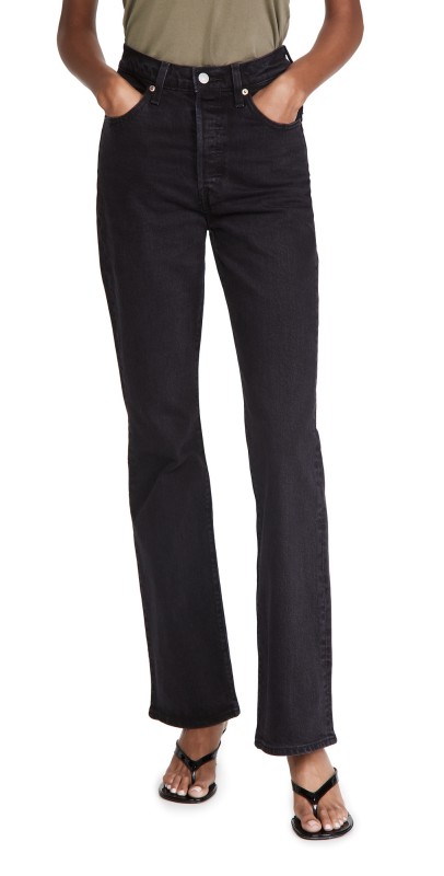 Levi's Ribcage Boot Jeans Black Bayou ML
