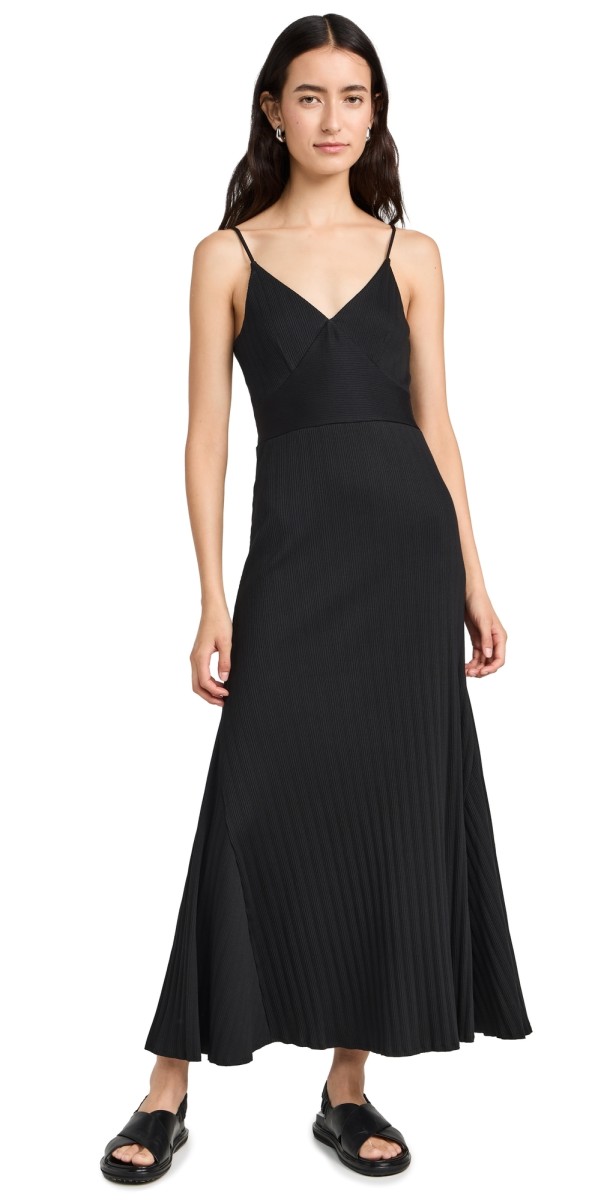 Nation LTD Melanie Rib Tank Dress Jet Black