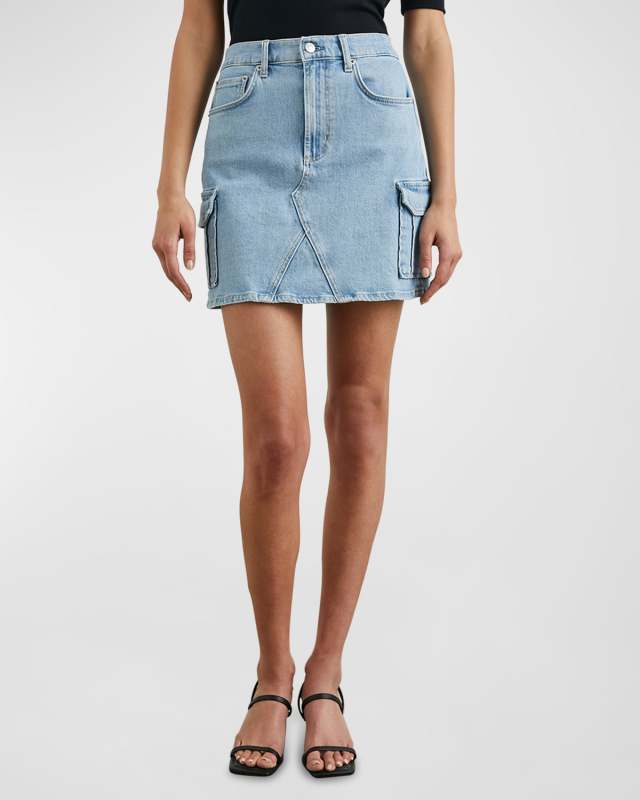 Laurel Denim Cargo Mini Skirt