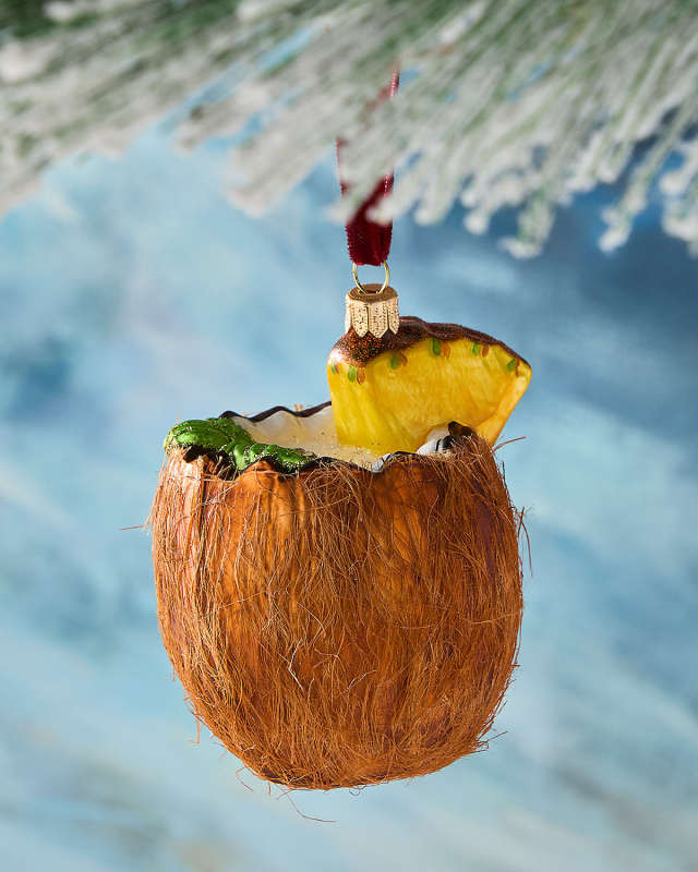 Coconut Drink Christmas Ornament
