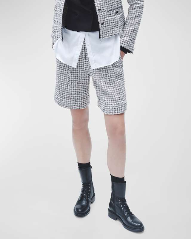 Carmen Tailored Houndstooth Shorts