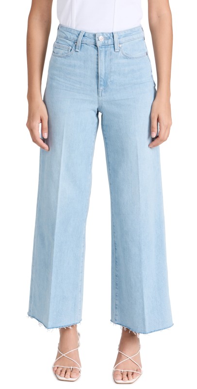 PAIGE Harper Ankle Jeans with Cross Back Belt Loops Kianni Distressed