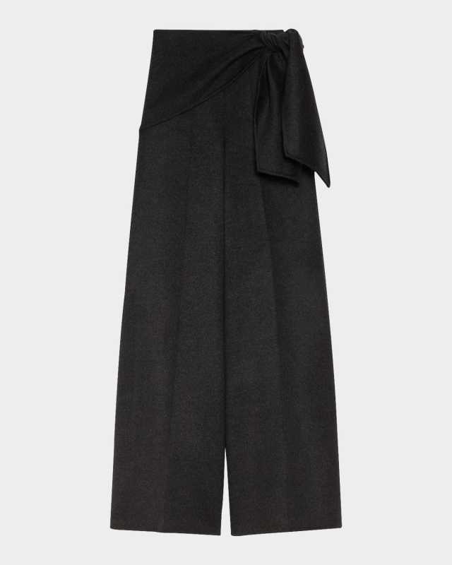 Arsenio Waist-Tie Wide-Leg Wool Trousers