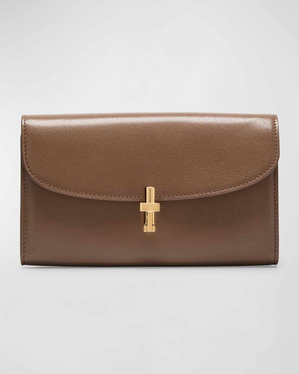 Sofia Continental Wallet in Shiny Kid Leather