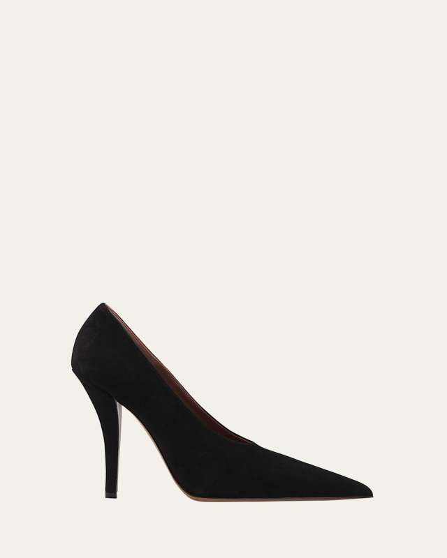 Jessica Croco-Embossed Leather Pumps