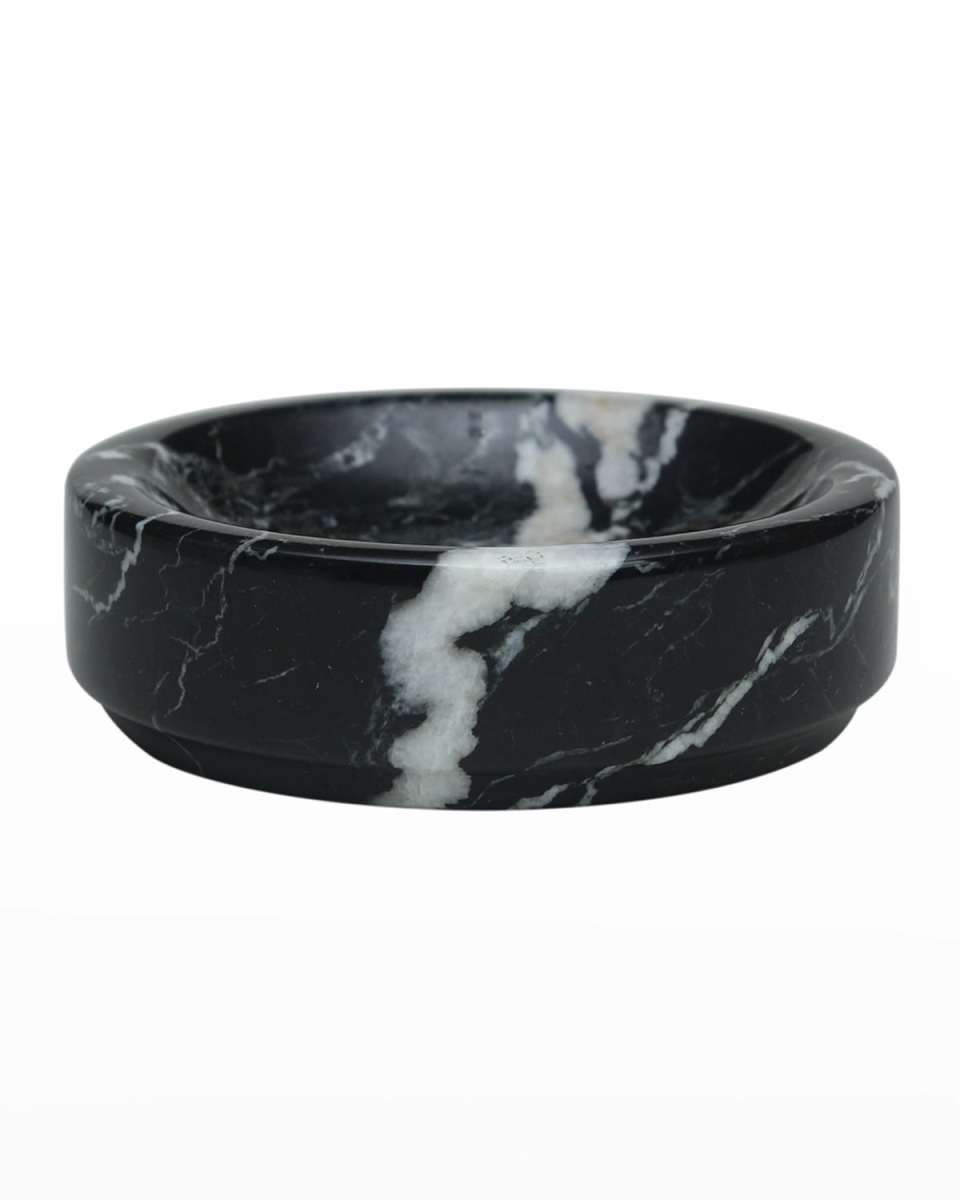 Eris Collection Black Zebra Marble Soap Dish
