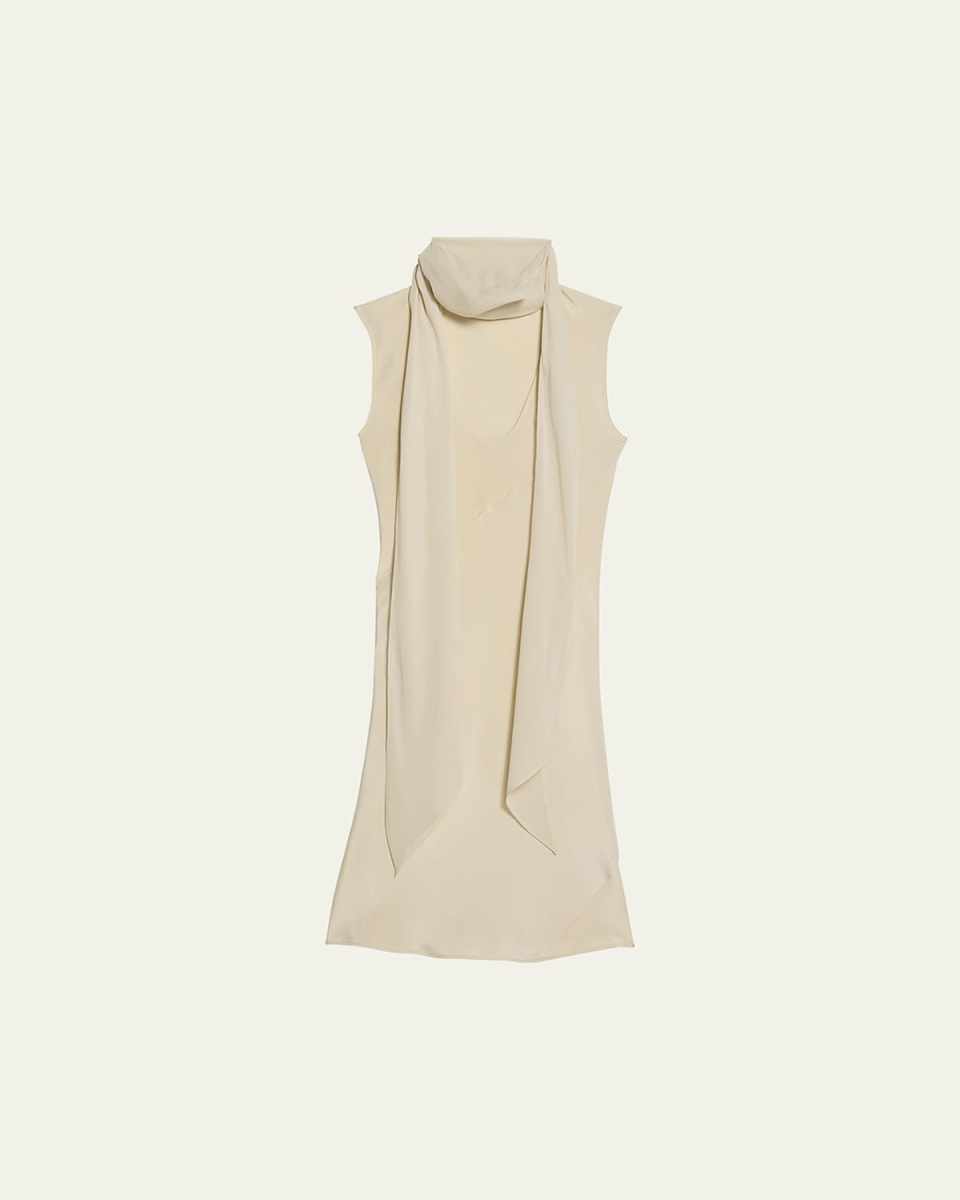 Sleeveless Silk Scarf Top