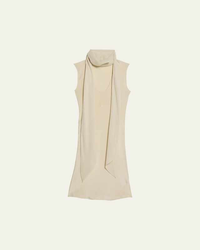 Sleeveless Silk Scarf Top