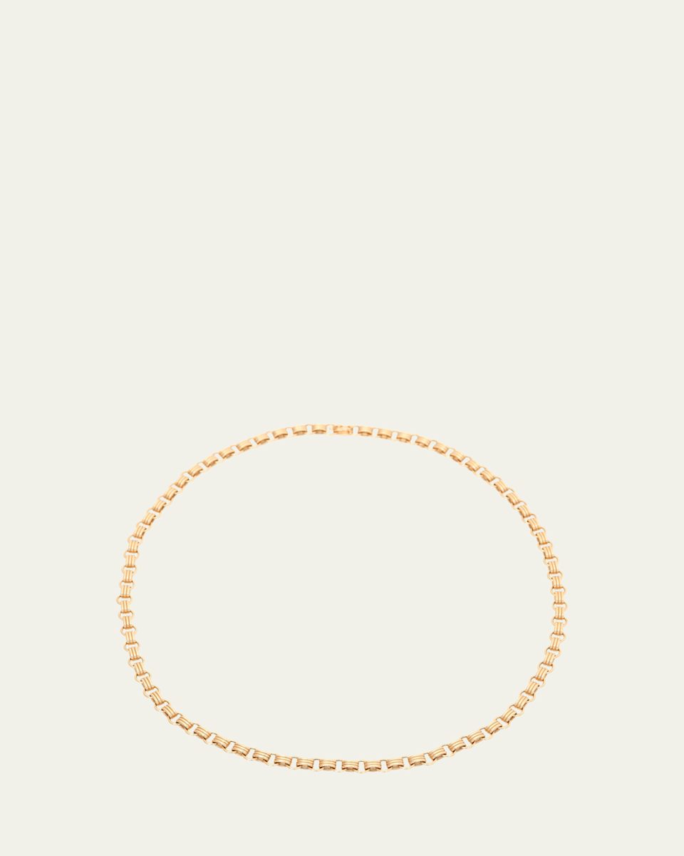 Small Link Triple Chain Necklace in 18K Yellow Gold, 20"L