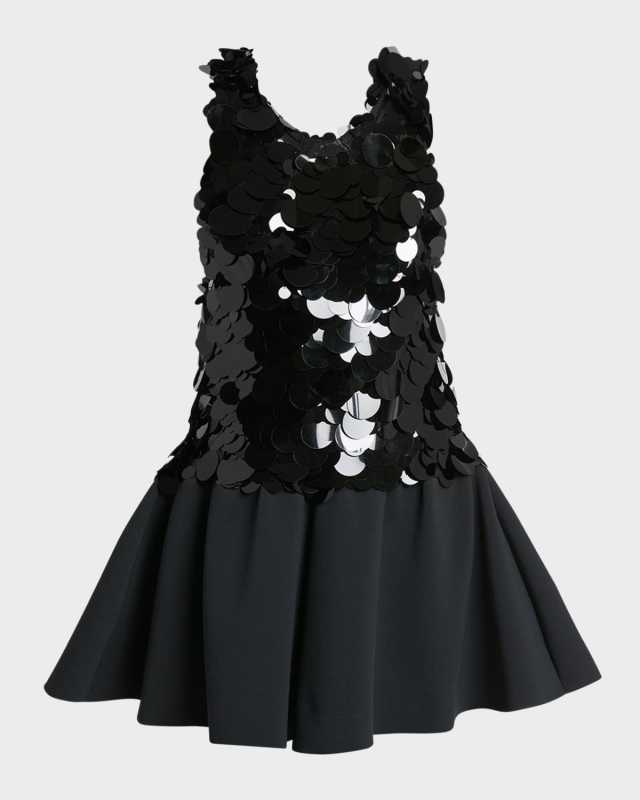 Sequined Sleeveless Racerback Knit Peplum Tulip Top