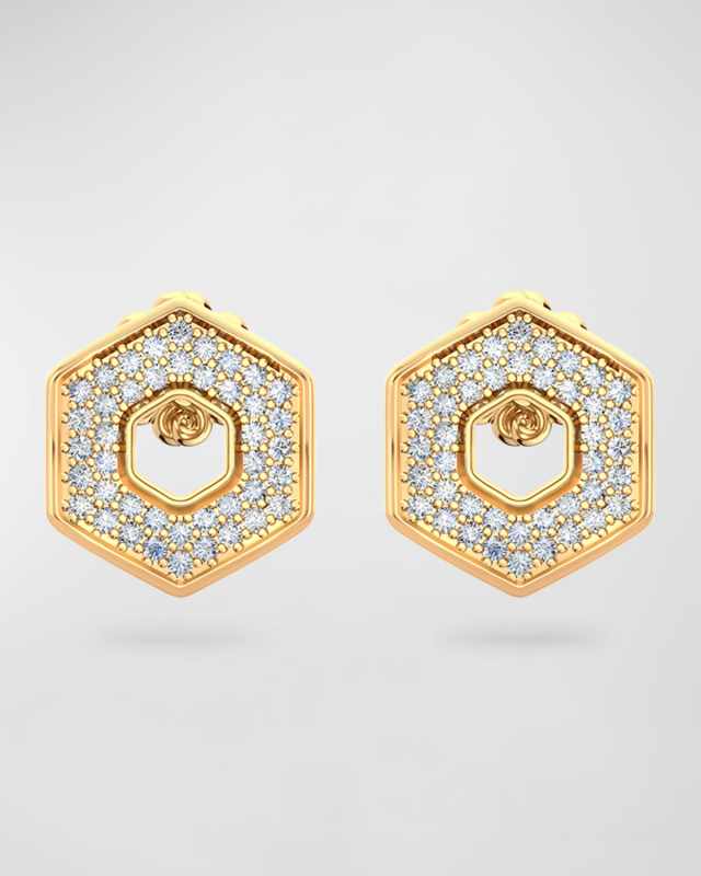 Eclipse Diamond Stud Earrings