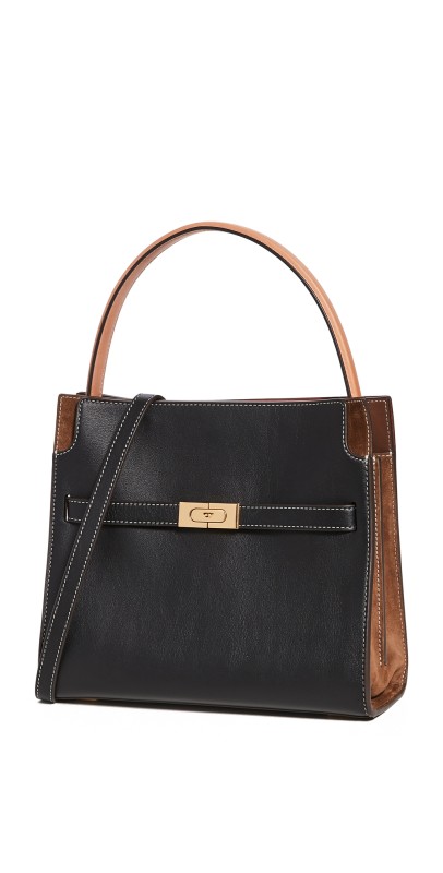 Tory Burch Small Lee Radziwill Double Bag Black