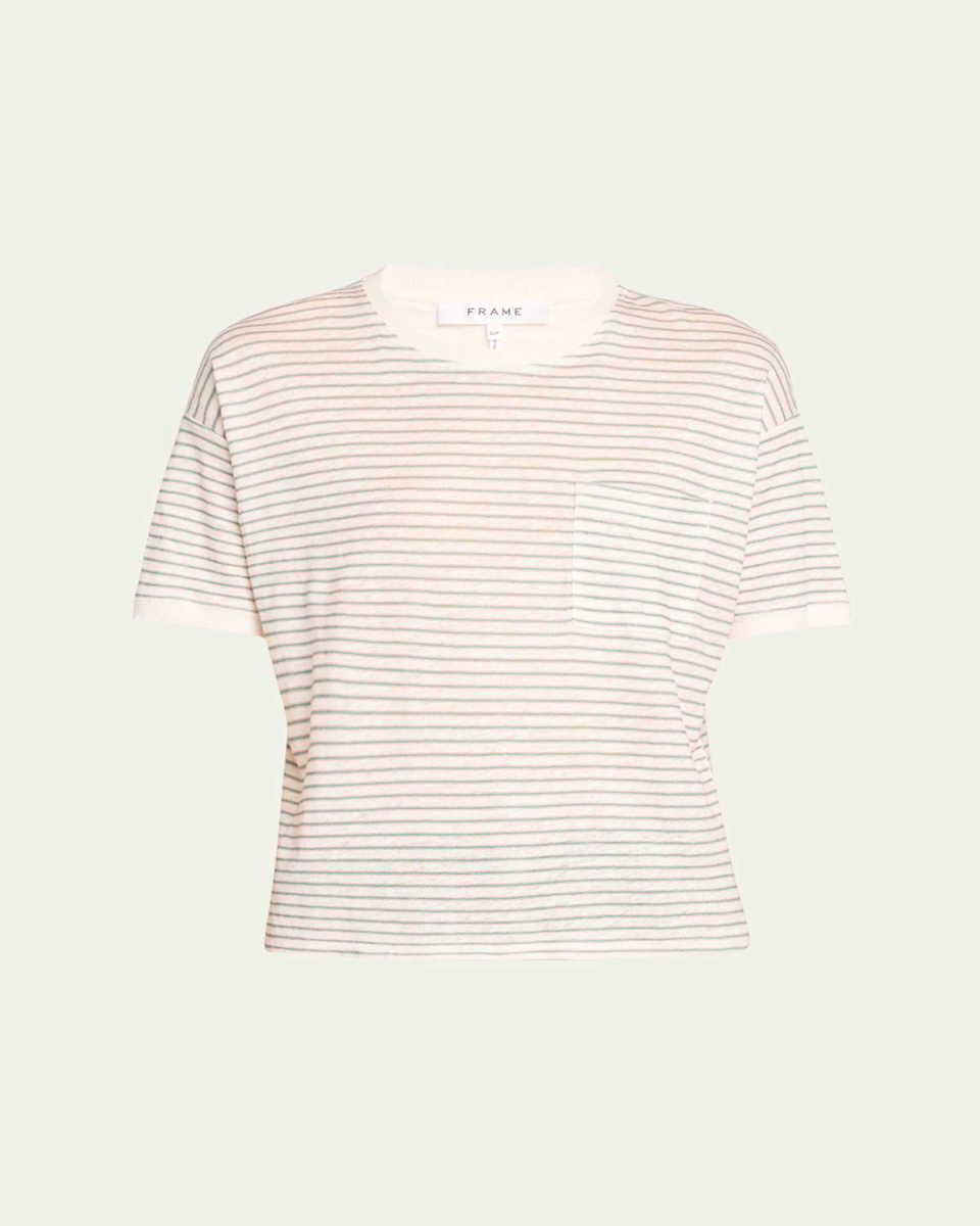 Crewneck Linen Pocket T