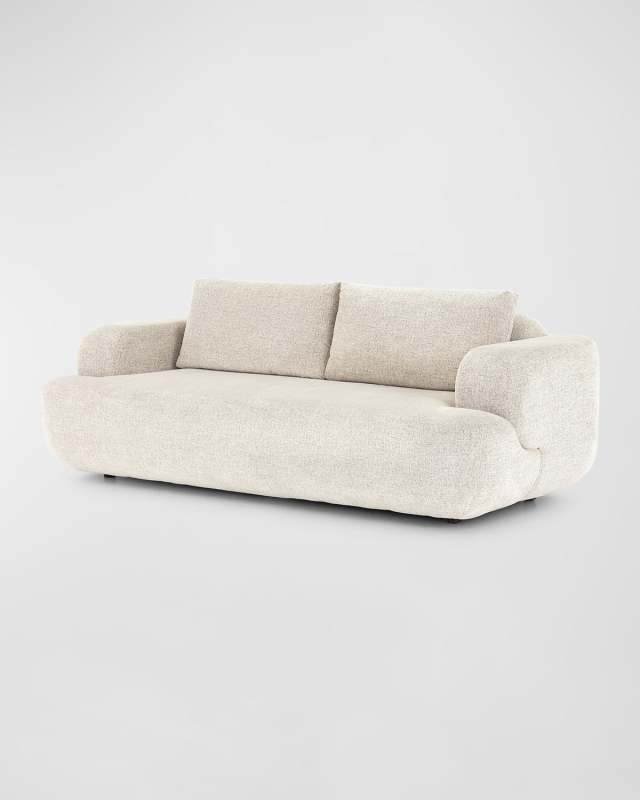 Benito Sofa, Ivory 90"