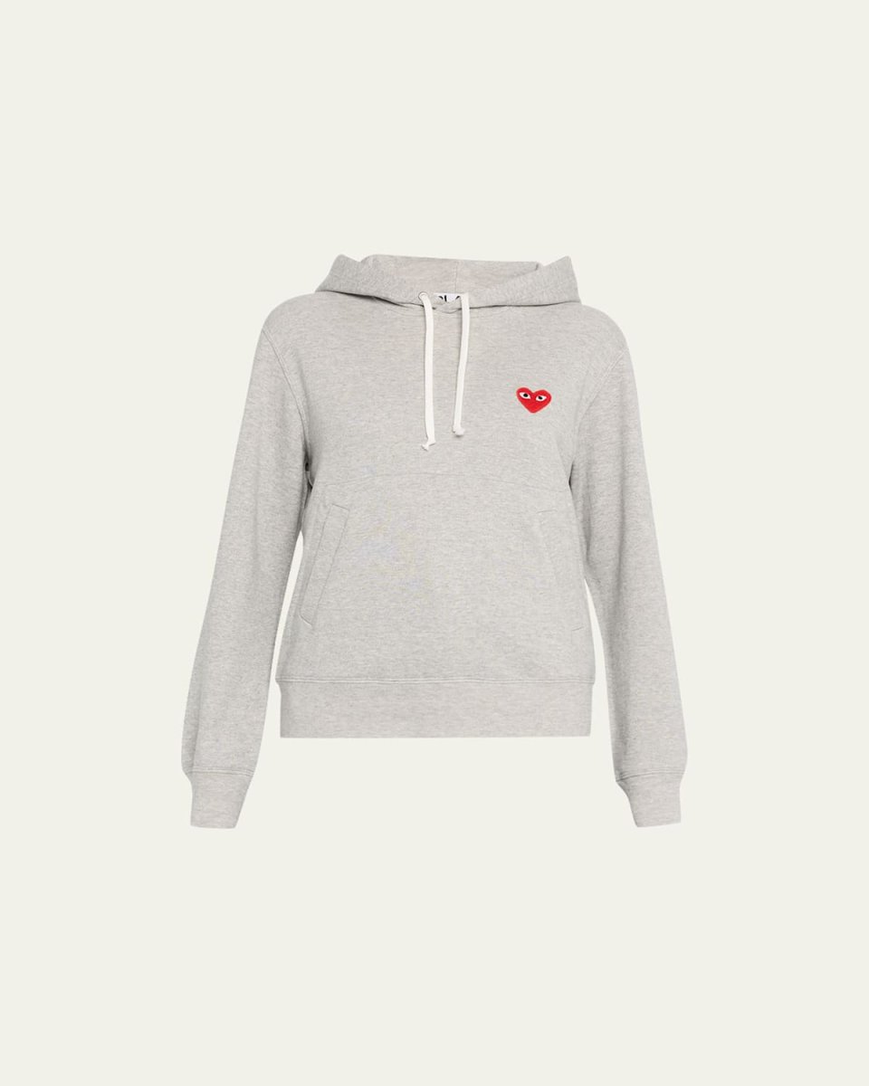 Hooded Sweatshirt with Heart Logo Detai