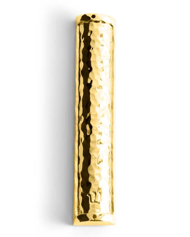 Hammertone Mezuzah, Gold