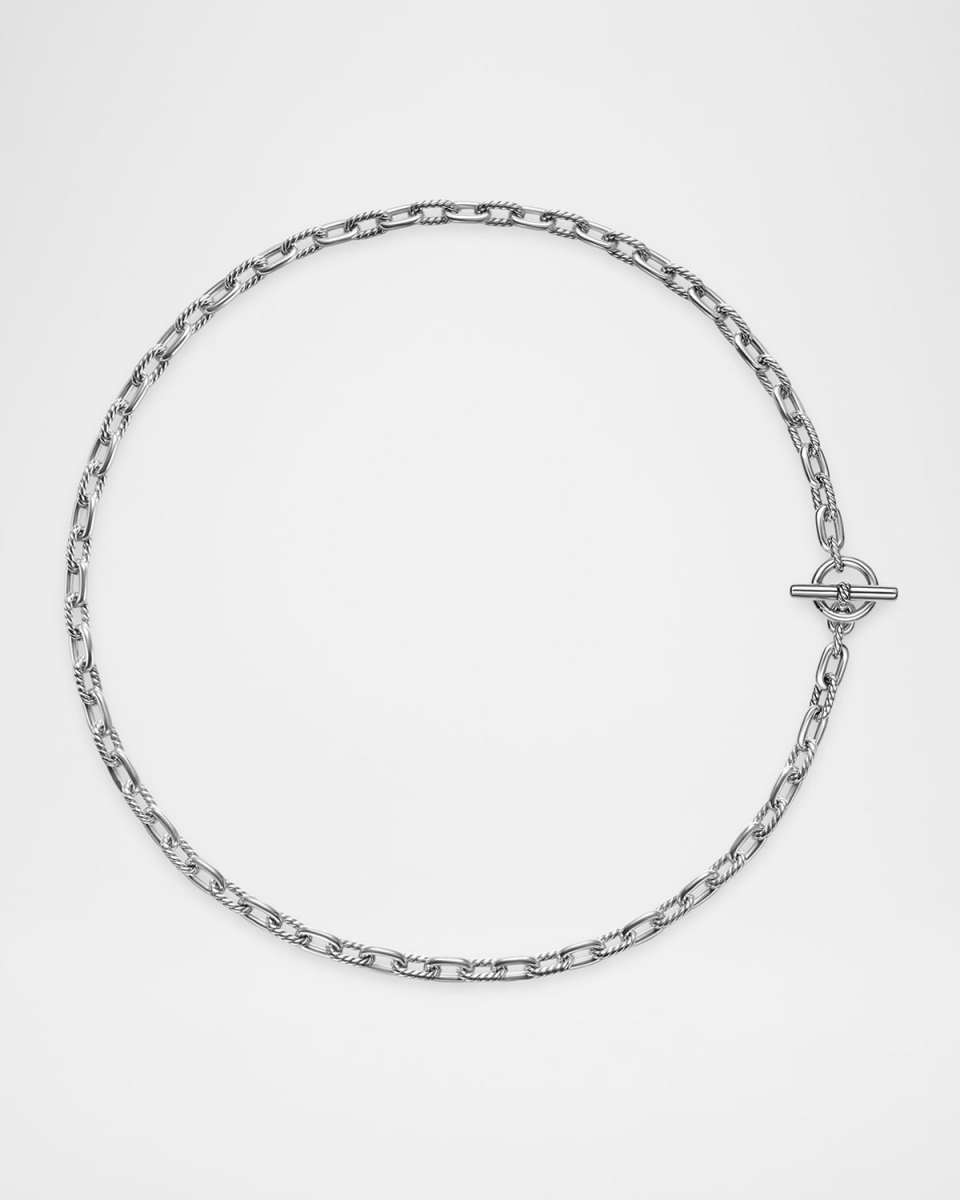 5.5mm DY Madison Toggle Necklace in Silver, 18"L