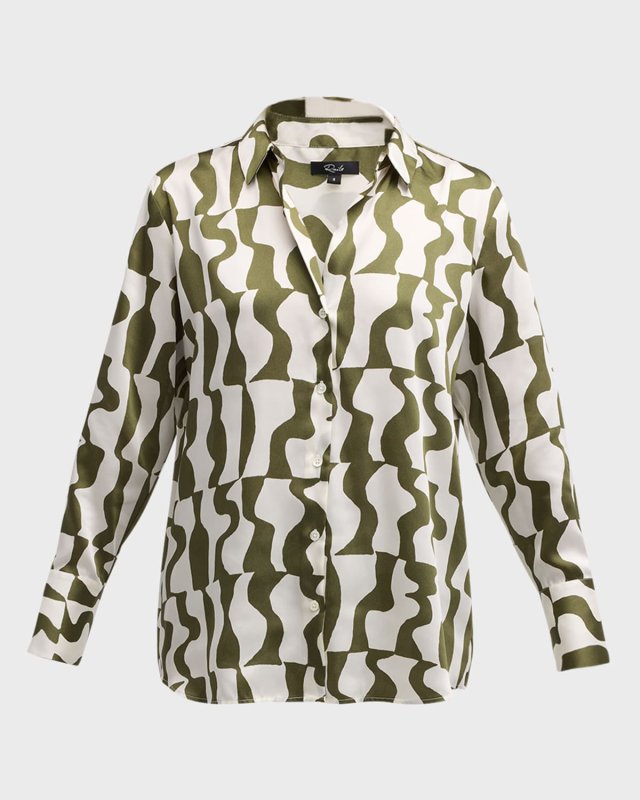 Ledger Button-Front Twill Shirt