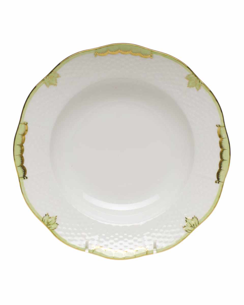 Princess Victoria Green Rim Soup Bowl